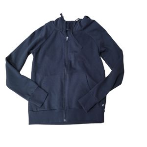 Fabletics Black Zip Up Hoodie w/ Open Back Size XS